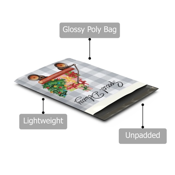 3 SETS LEFT🌲20 Special Delivery Christmas Wagon poly Mailers- 10 x 13 inch - Picture 4 of 5